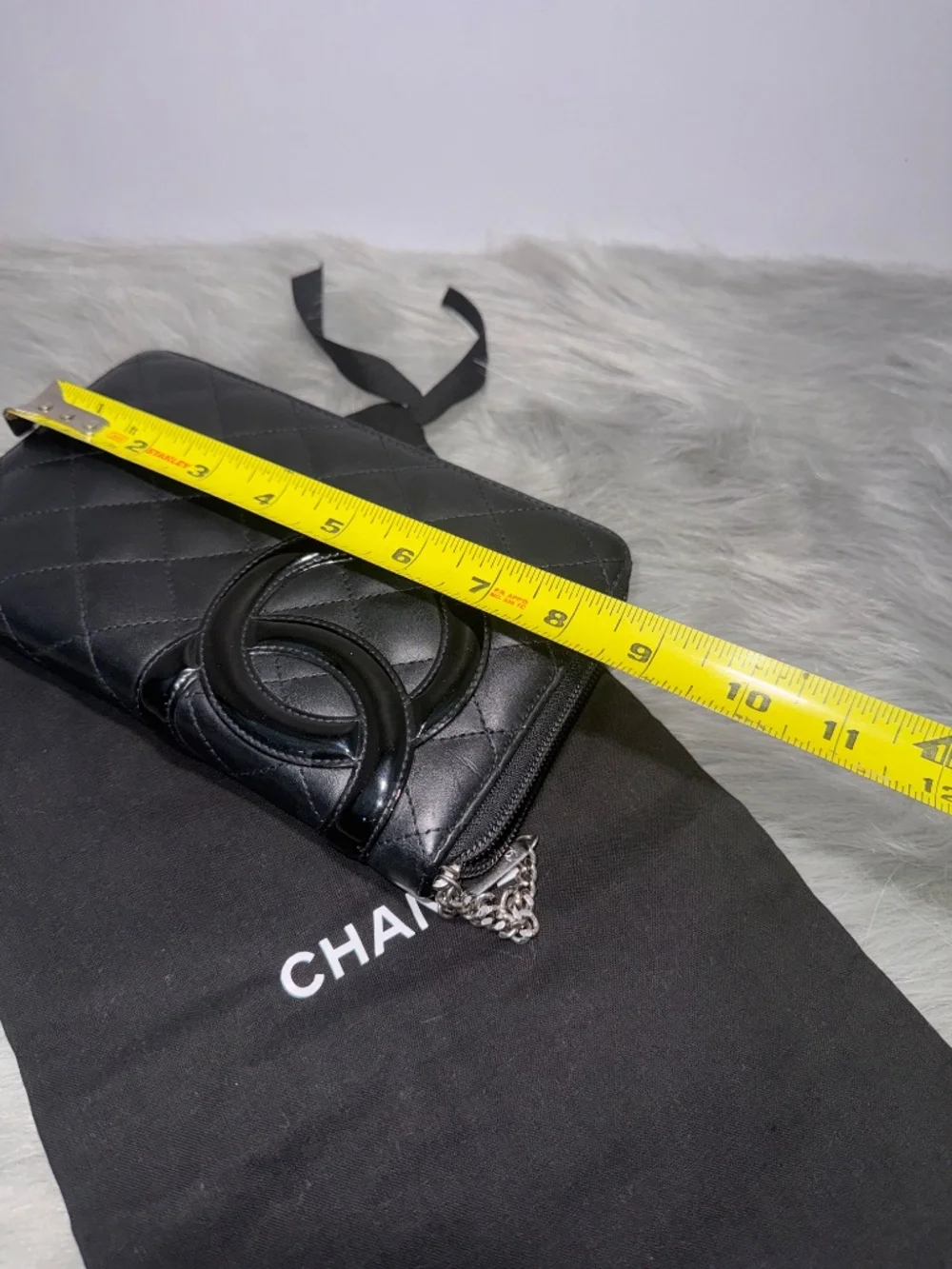 Chanel Cambon Black Quilted Leather Organizer~EUC